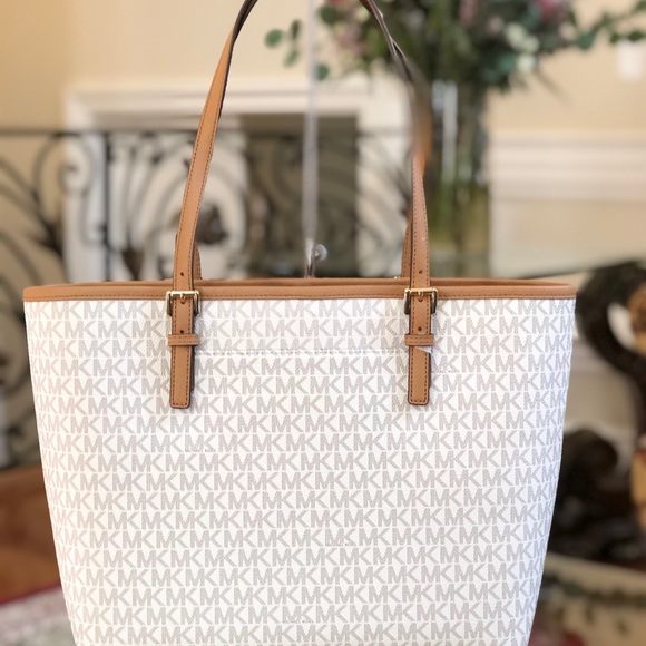 3pcs Michael Kors md carryall tote l&wallet&pom - Picture 3 of 8